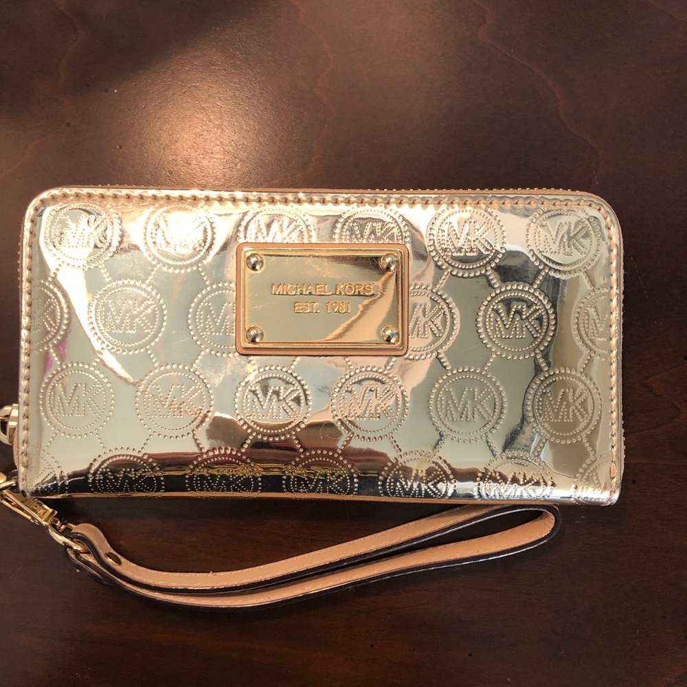 Michael Kors Gold wallet/wristlet